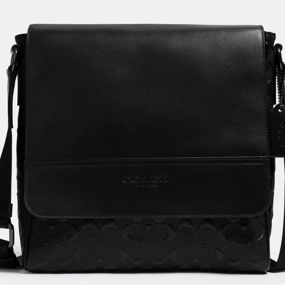Houston Map Bag In Signature Leather